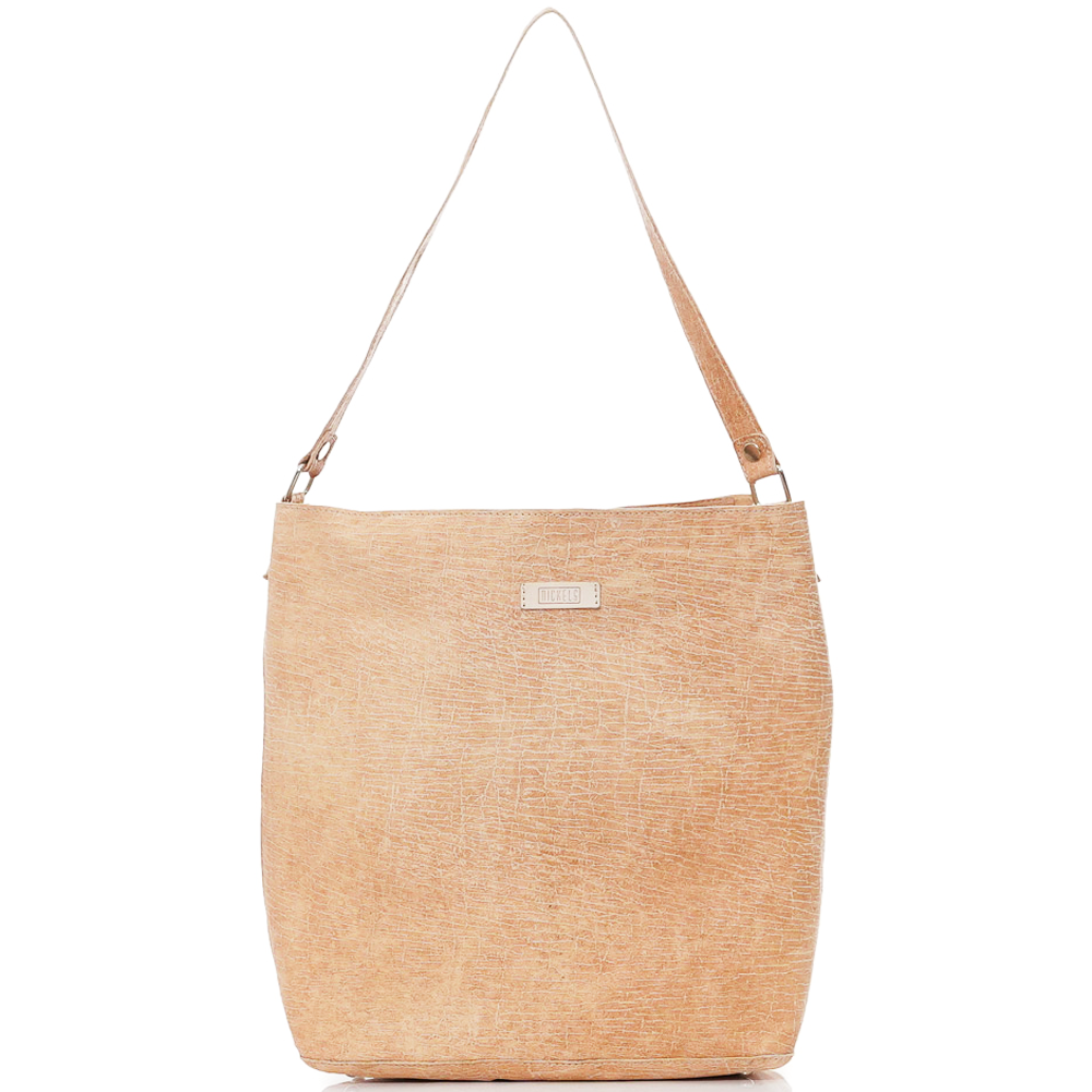 Дамска чанта от естествена кожа модел ADELE beige sq